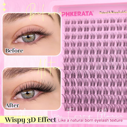 Natural Lash Clusters Invisible Band Eyelash Clusters Wispy Lashes Clusters 120