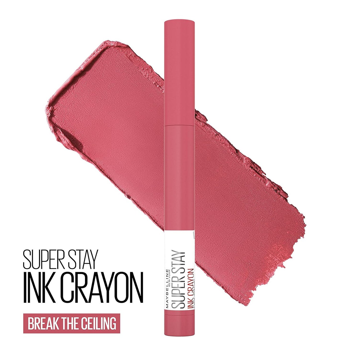 Super Stay Ink Crayon Matte Longwear Lipstick Makeup, 145 Break the Ceiling, 0.0