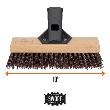10' Premium Rough Surface Scrub Brush Head - Deck Brush for Rough and Textured S