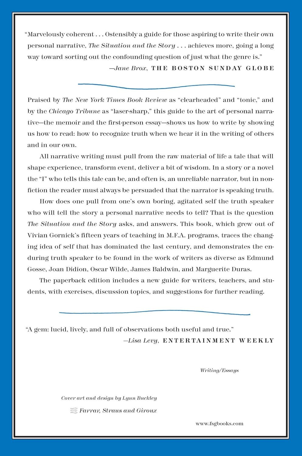 The Situation and the Story: the Art of Personal Narrative