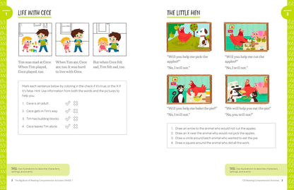 The Big Book of Reading Comprehension Activities, Grade 1: 120 Activities for Af