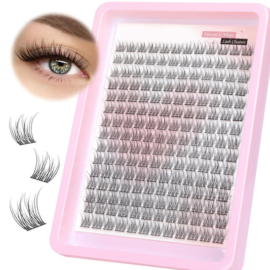 Wispy Lash Clusters Natural Cluster Lashes 180Pcs 9-12MM Individual Eyelash Exte