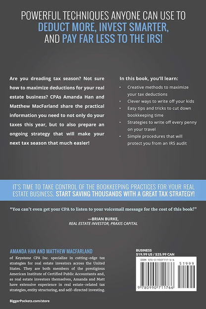 The Book on Tax Strategies for the Savvy Real Estate Investor: Powerful Techniqu