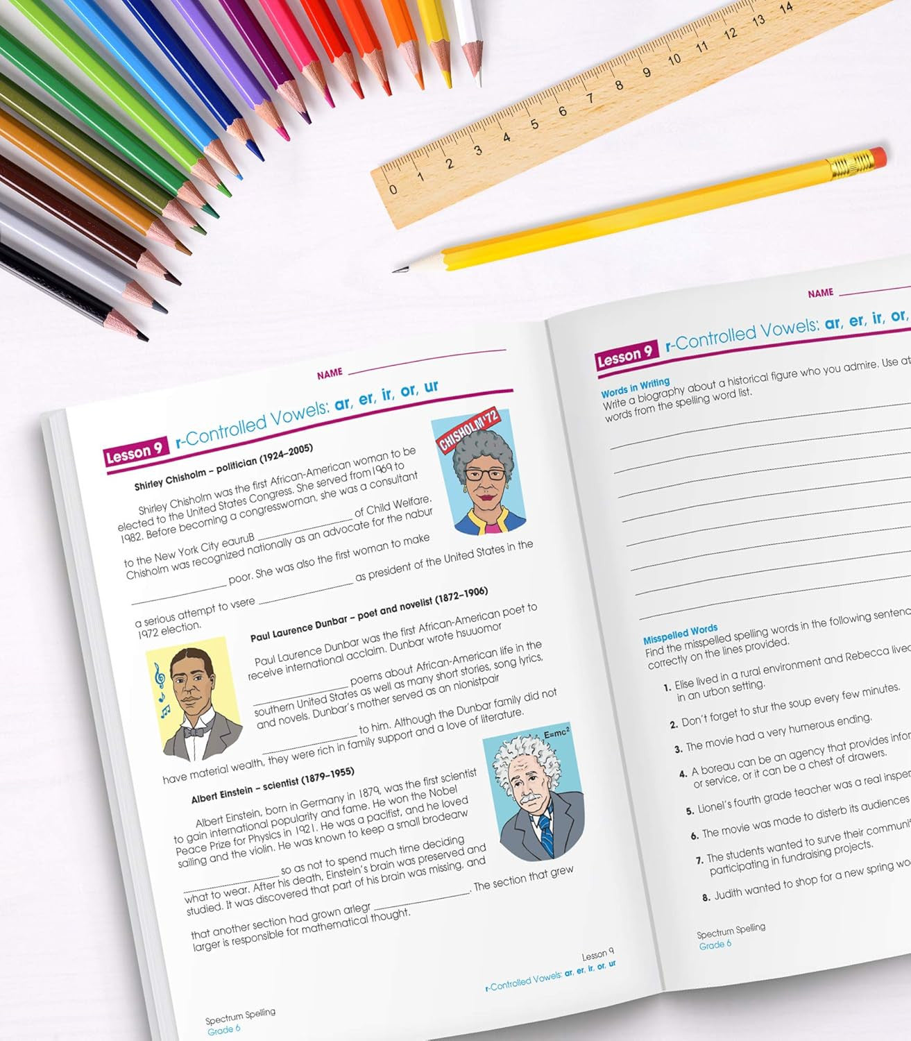 Spectrum Spelling Workbook Grade 6, Ages 11 to 12, Grade 6 Spelling, Handwriting