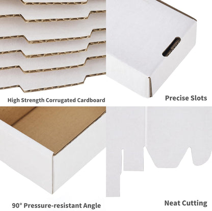 50 Pack 7X5X2 Inches Shipping Boxes, Kraft Corrugated Small Cardboard Boxes Mail