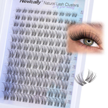 Natural Eyelash Clusters Lash Individuals DIY Lash Extension C-Curly Cluster Eye