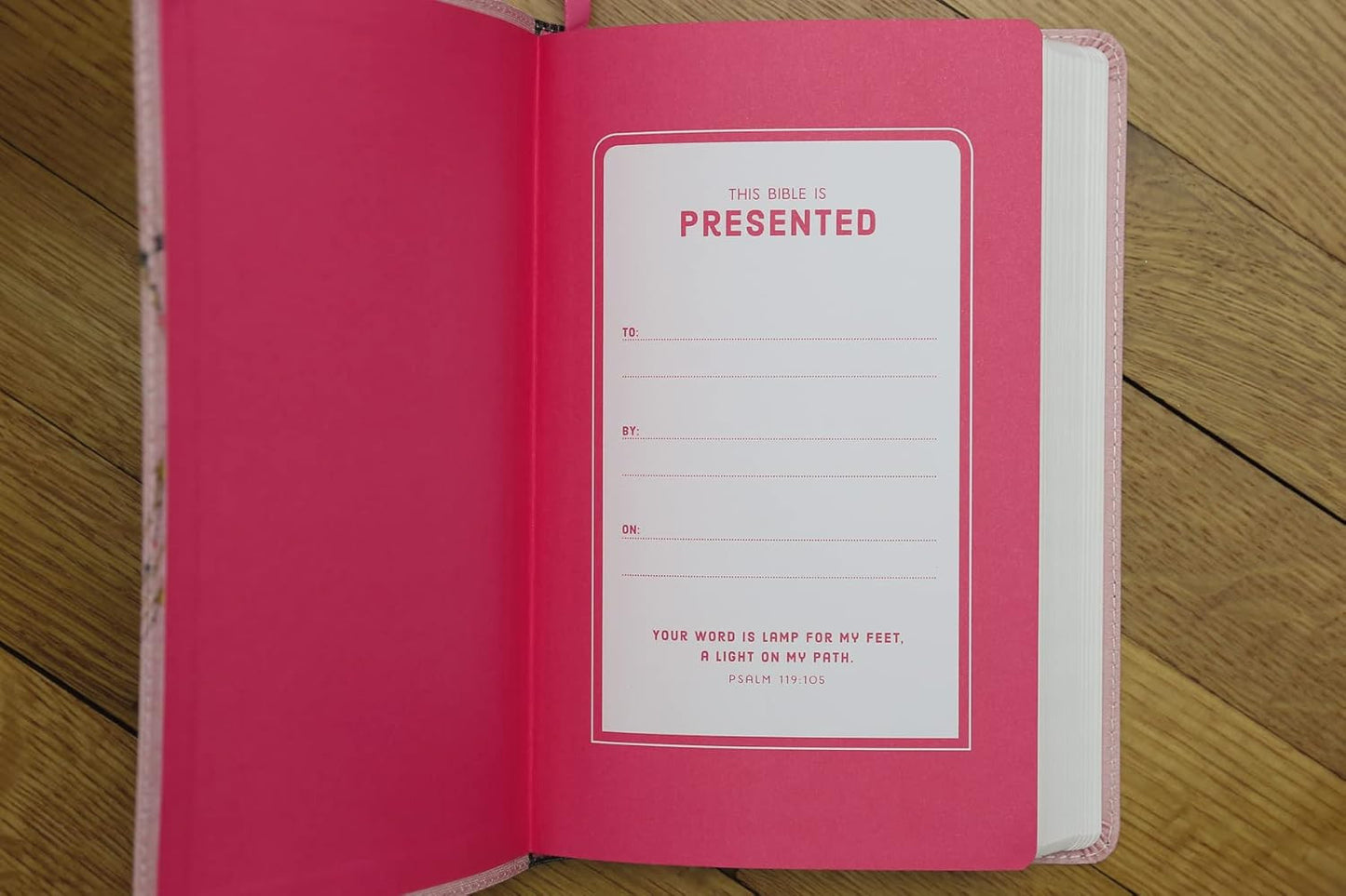 NIV, Bible for Kids, Flexcover, Pink/Gold, Red Letter, Comfort Print: Thinline E