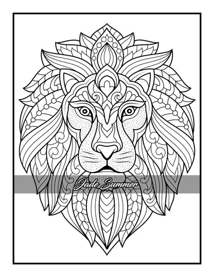 100 Animals: an Adult Coloring Book with Lions, Elephants, Owls, Horses, Dogs, C