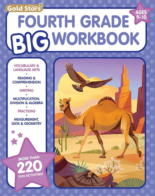 4Th Grade BIG Workbook: All Subjects for Kids 9 - 10 Includes 220+ Activities, M