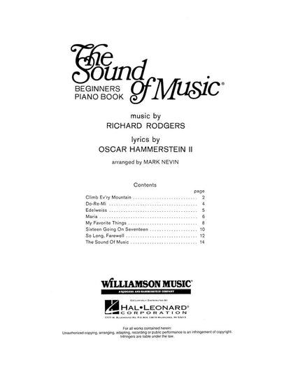 The Sound of Music Beginner'S Piano Book | Easy Piano Sheet Music for Piano, Voc