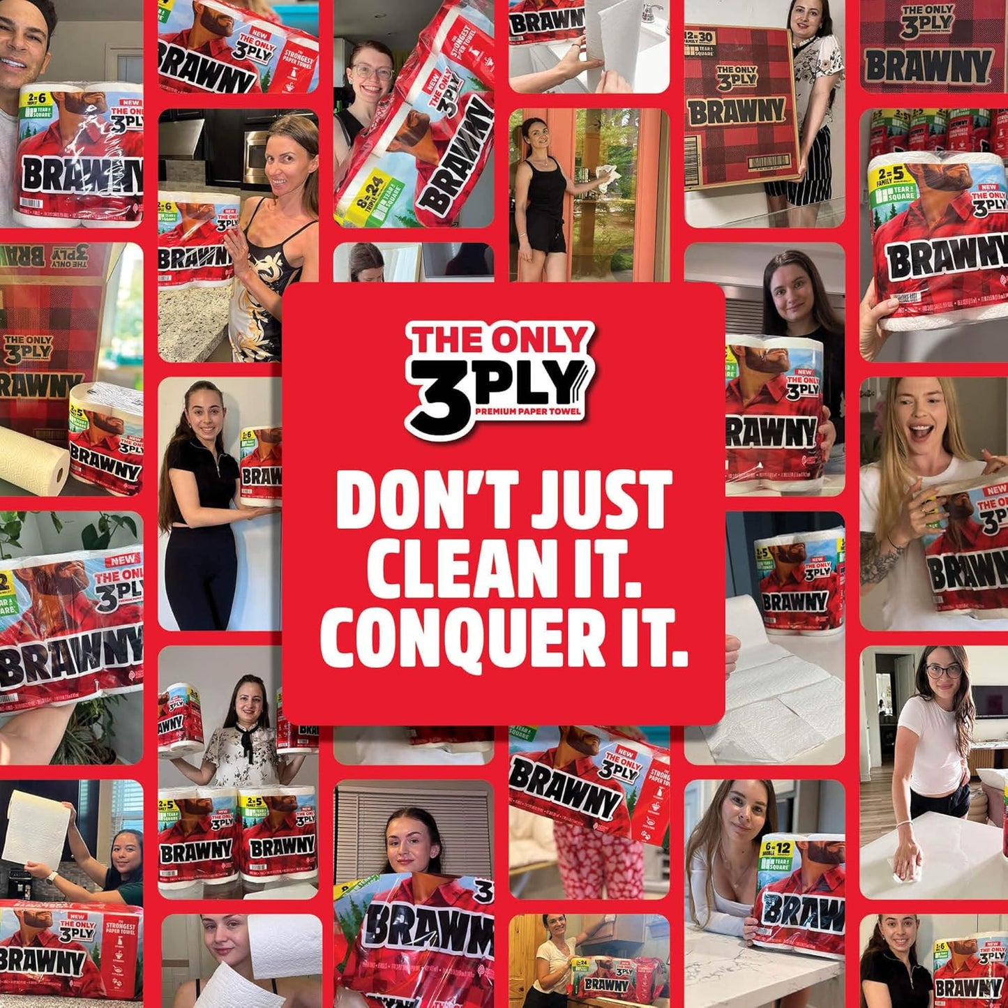 Tear-A-Square 3-Ply Paper Towels, 2 Triple Rolls = 6 Regular Rolls, Strong, Abso