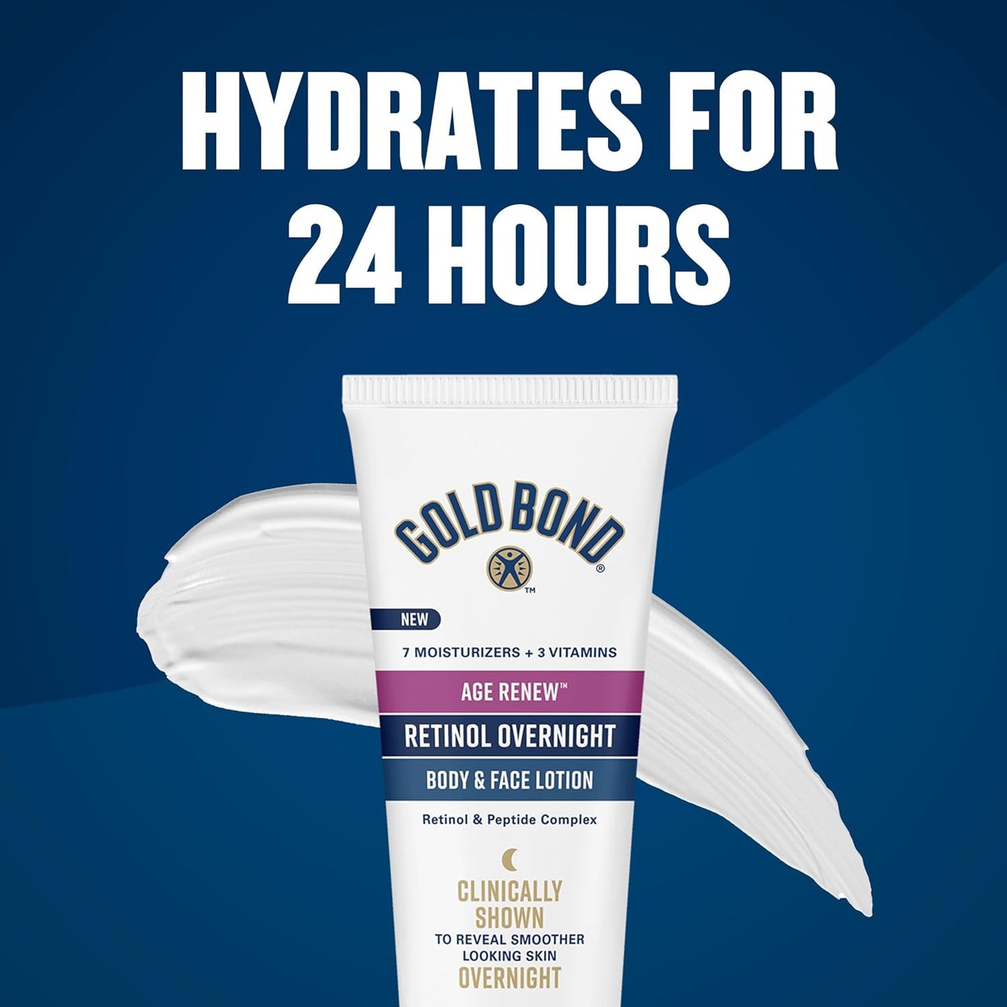 Age Renew Retinol Overnight Body & Face Lotion, with Retinol & Peptide Complex,