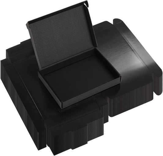 30 Pack 7X5X1 Black Shipping Boxes, Small Cardboard Mailer Boxes for Small Busin