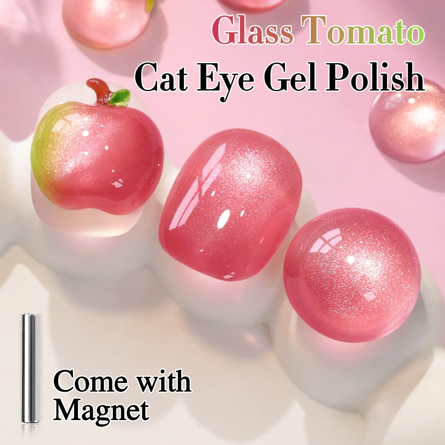 0.5 OZ Cat Eye Gel Polish with Magnet 15ML Holographic Glitter Shimmer Transluce