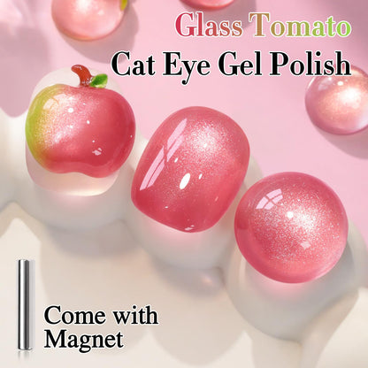 0.5 OZ Cat Eye Gel Polish with Magnet 15ML Holographic Glitter Shimmer Transluce
