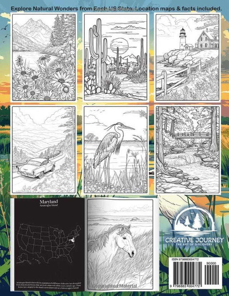 Nature Coloring Book for Adults: Relaxing Landscapes and Beautiful Scenes with A