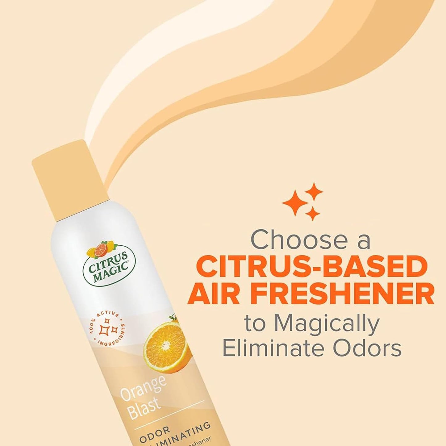 Odor Eliminator Air Freshener Spray for Home, Orange Blast, 3-Ounce, Pack of 3