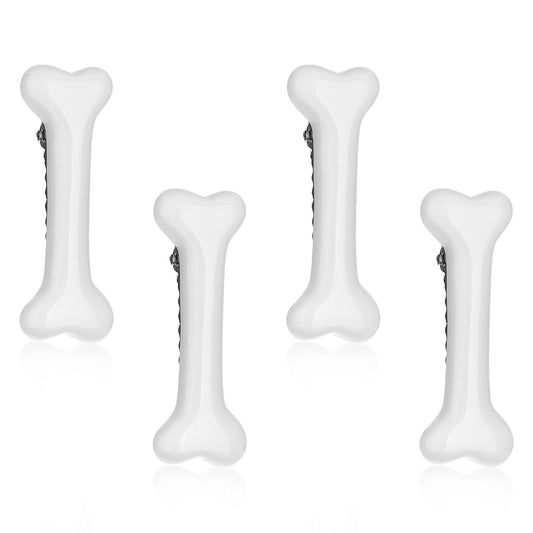 4Pcs Bone Hair Clip White Bones Hairpins for Women Girls Hair Accessories for Ha