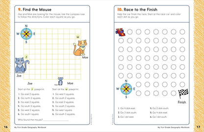 My First Grade Geography Workbook: 101 Games & Activities to Support First Grade