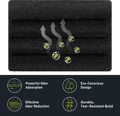 Trash Can Odor Filter Refills for Trash Can and Compost Bin, Activated Charcoal