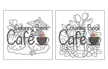 Tiny Gardens: Cute & Comfy Coloring Book for Adults and Teens Featuring Adorable
