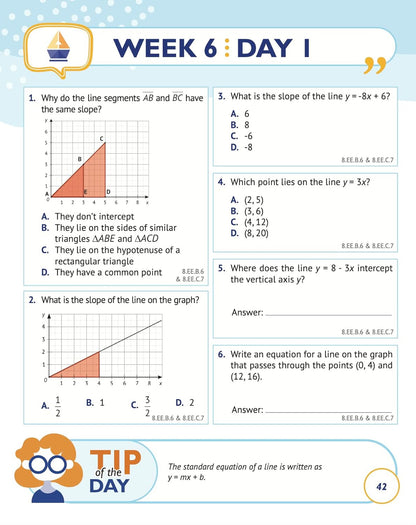 8Th Grade Common Core Math: Daily Practice Workbook | 1000+ Practice Questions a