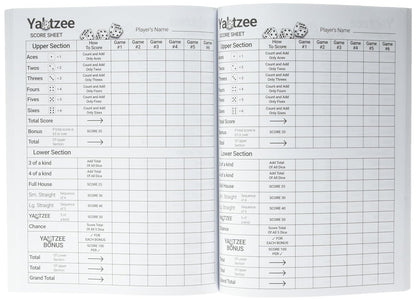 Yatzee Score Pads: Large Print Sheets for Scorekeeping (Score Book)