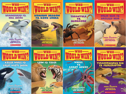 Who Would Win? Series Collection of 8 Books by Jerry Pallotta and Rob Bolster (I