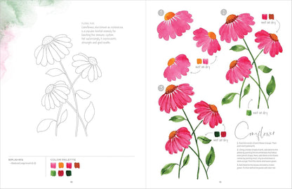 Watercolor the Easy Way Flowers: Step-By-Step Tutorials for 50 Flowers, Wreaths,