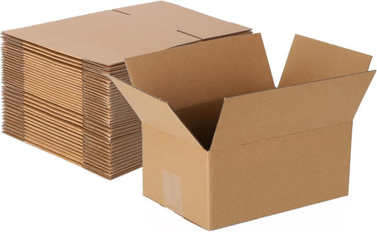 25 Pack Shipping Boxes 10X7X5 Inch Cardboard Box Mailers, Kraft Corrugated Maile