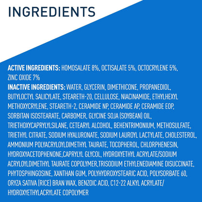 AM Facial Moisturizing Lotion SPF 50, Face Moisturizer with SPF, Hyaluronic Acid