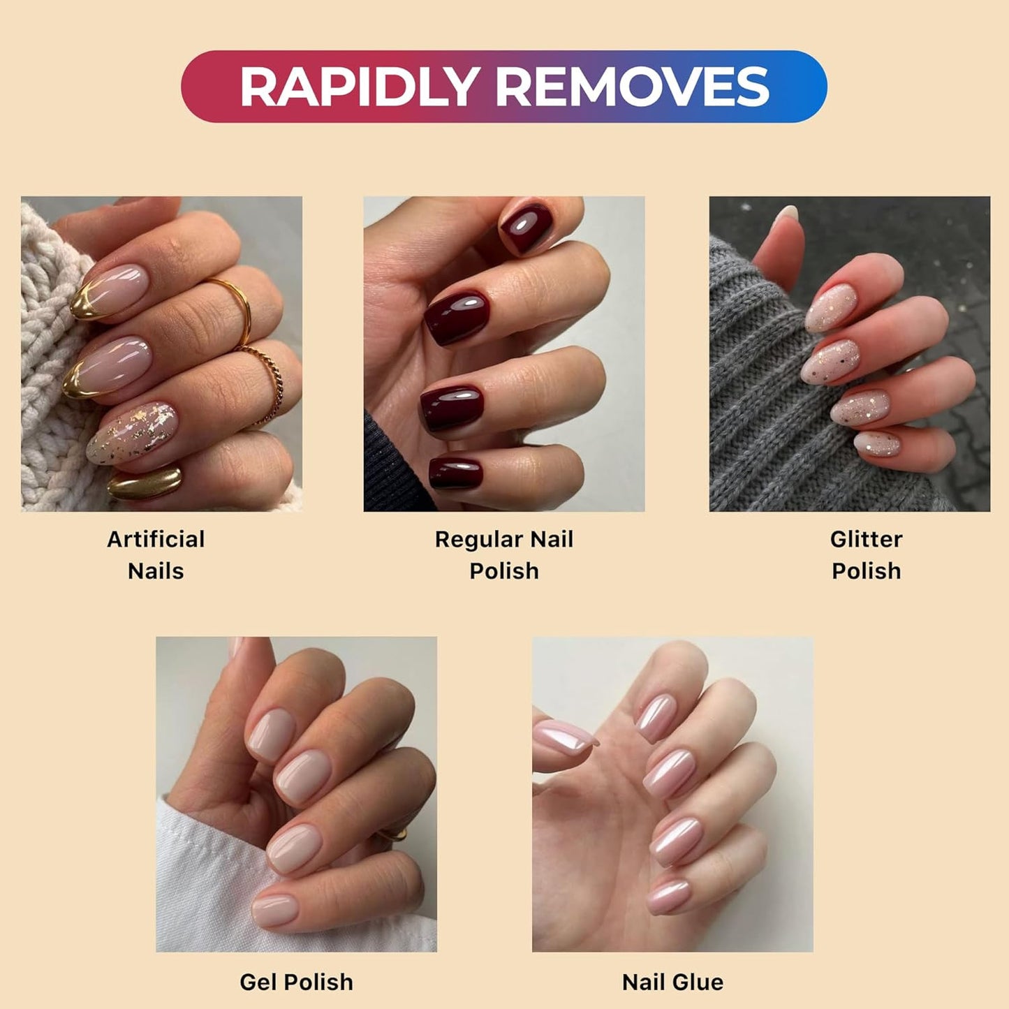 100% Pure Acetone Nail Polish Remover | Professional Quality | Rapidly Removes N