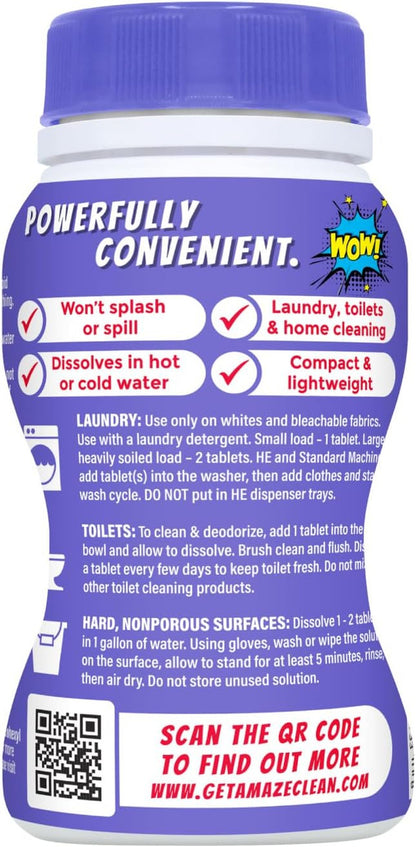 Ultra Concentrated Bleach Tablets [32 Tablets] - Lavender Scent - for Laundry, T