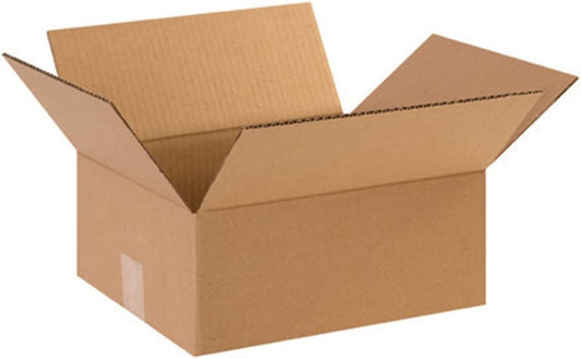12 X 10 X 5 Corrugated Cardboard Boxes, Flat 12"L X 10"W X 5"H, Pack of 25 | Shi
