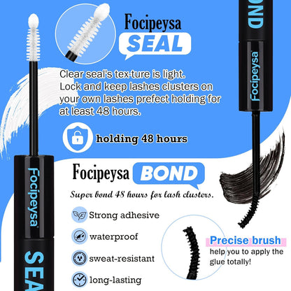 Thick Lash Extension Kit Full Lash Clusters 100P Eyelash Extension Kit DIY Lash