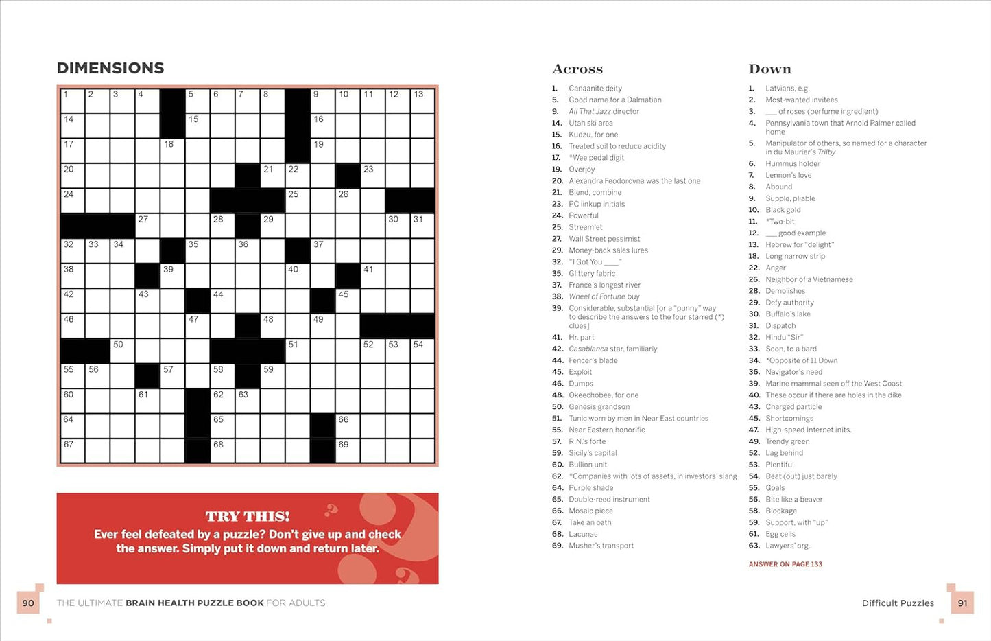 The Ultimate Brain Health Puzzle Book for Adults: Crosswords, Sudoku, Cryptogram