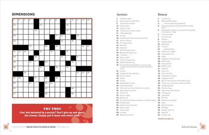 The Ultimate Brain Health Puzzle Book for Adults: Crosswords, Sudoku, Cryptogram
