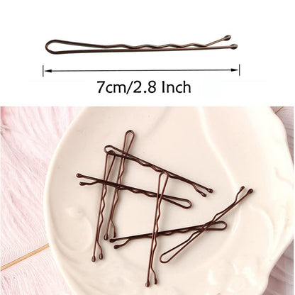 220Pcs 2.76 Inch Large Brown Bobby Pins for Women, Jumbo Long Pins with Box, Reu