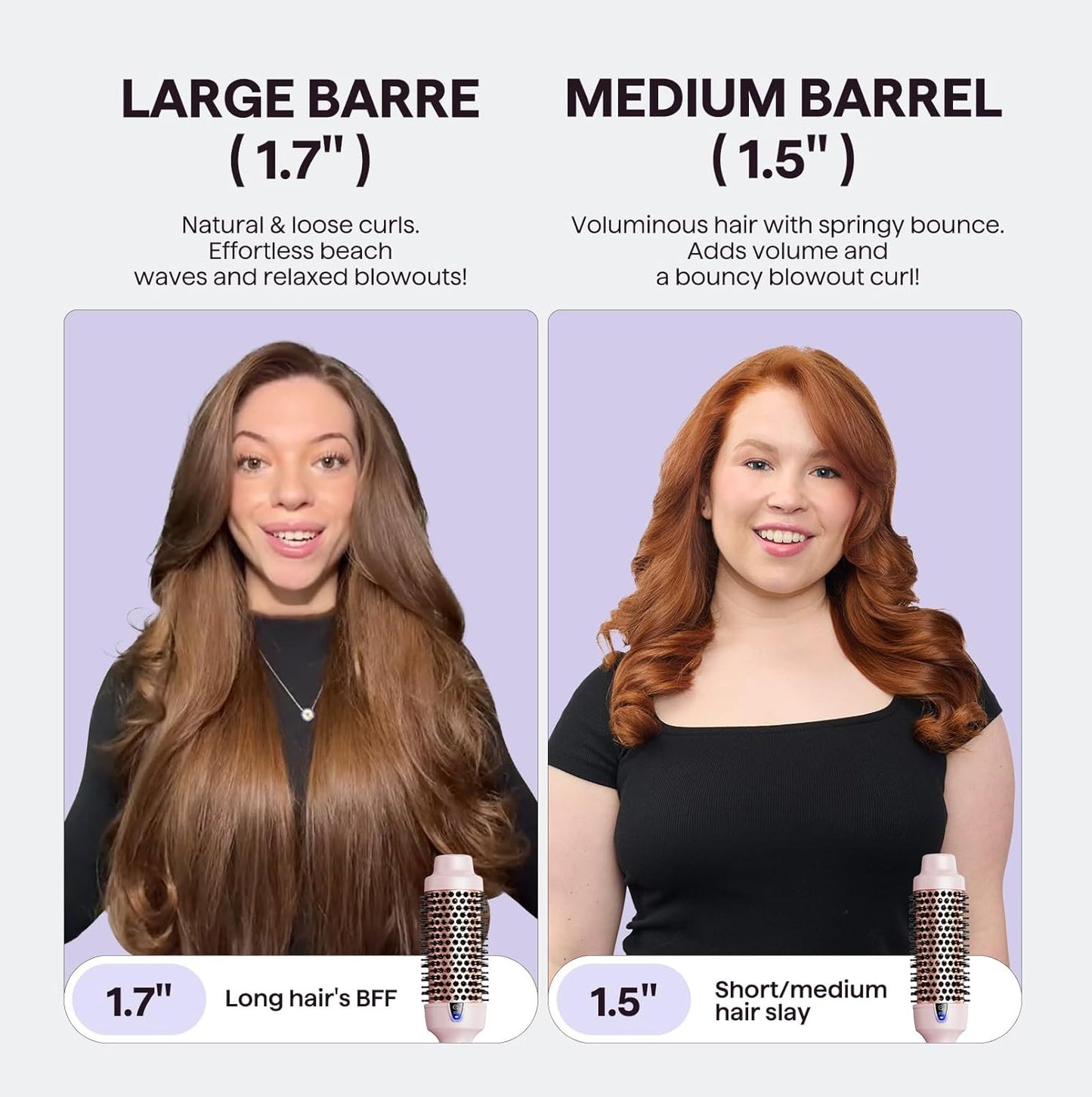 Thermal Brush, Blowout Express 1.7 Inch Blowout Brush, Negative Ion Technology f