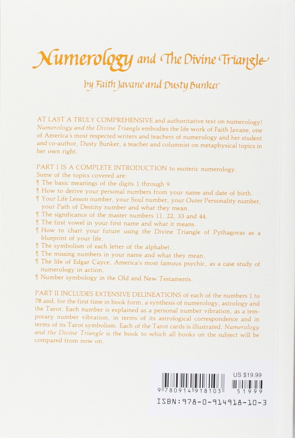 Numerology and the Divine Triangle