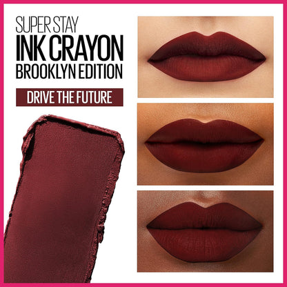Super Stay Ink Crayon Matte Longwear Lipstick Makeup, 165 Drive the Future, 0.04