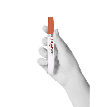 Super Stay 24 2-Step Long Lasting Liquid Lipstick and Lip Balm, 910 Copper Glist