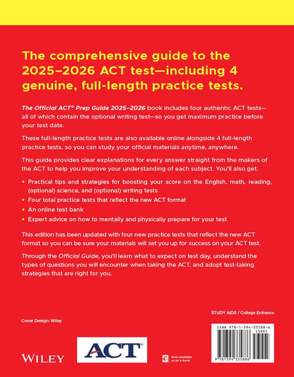 The Official ACT Prep Guide 2025 - 2026: Book + Online Course (Official ACT Prep