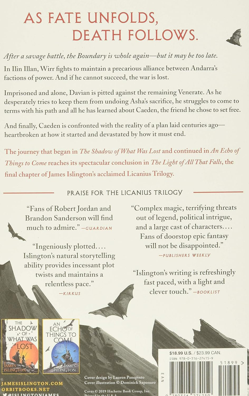 The Light of All That Falls (The Licanius Trilogy, 3)