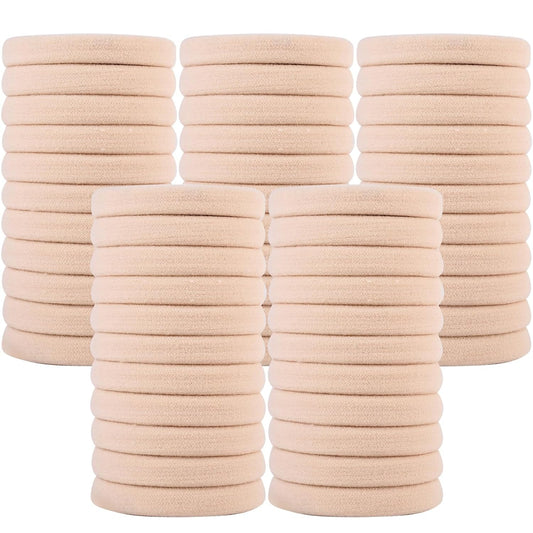 50PCS Large Blonde Hair Ties, Seamless Hair Bands, Soft Elastic Hair Ponytail Ho