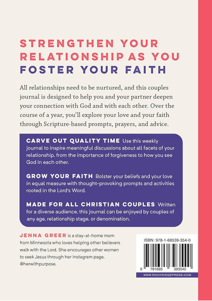 52-Week Christian Couples Journal: Prompts and Prayers to Strengthen Your Relati