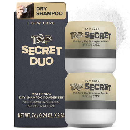 Tap Secret Dry Shampoo Powder with Biotin - Tap Secret Original Duo Set | Streng