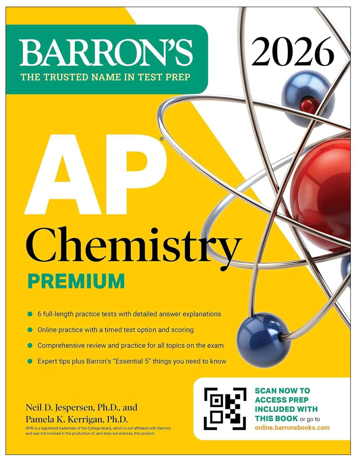 AP Chemistry Premium, 2026: Prep Book with 6 Practice Tests + Comprehensive Revi