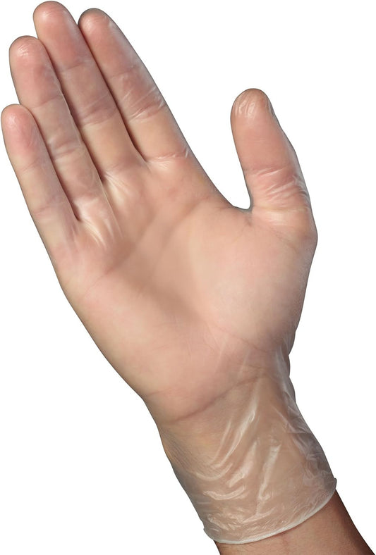 Vinyl Disposable Gloves, 100 Count