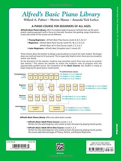Alfred'S Basic Piano Library Notespeller, Bk 1B (Alfred'S Basic Piano Library, B